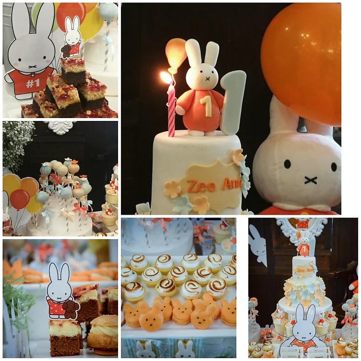 Miffy themed cake and desserts