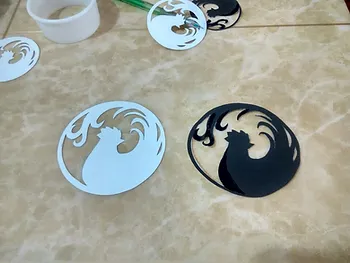 cutting out a cake template