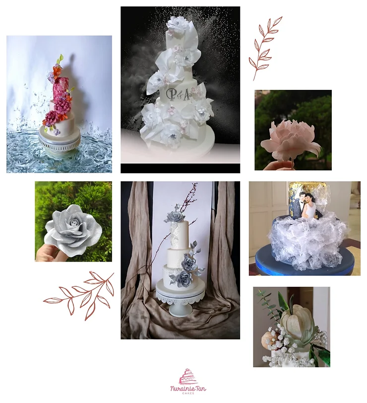 wafer paper wedding cakes