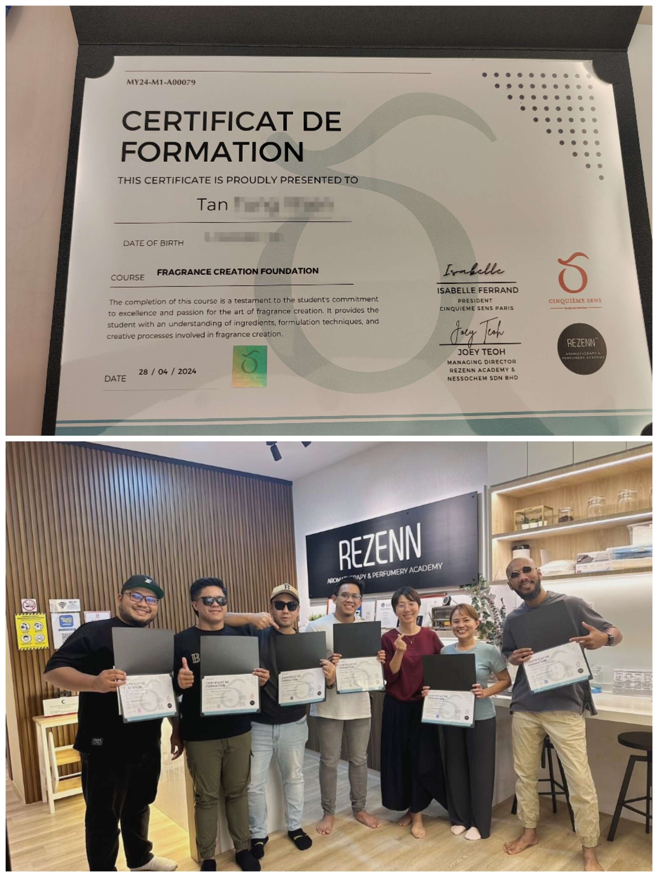 Certificate from Rezenn Academy